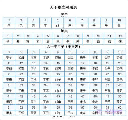 1983 天干地支|天干地支对照表